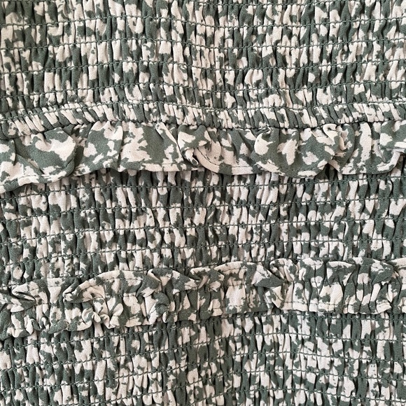 ABERCROMBIE & FITCH Smocked Green Mini Dress - Picture 8 of 15